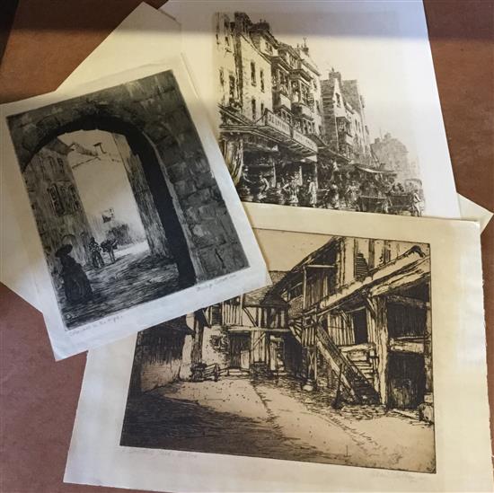 Portfolio of etchings, etc